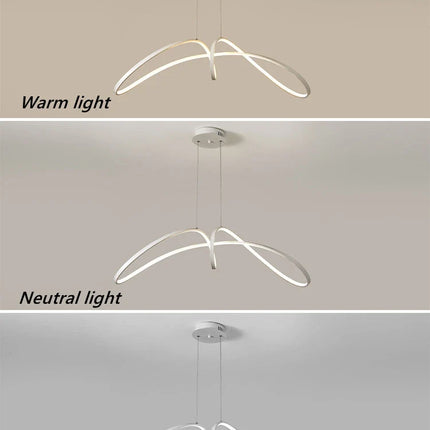 Lustre papillon en aluminium avec éclairage LED intégré — LZ4X9P