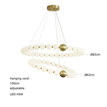 Lustre LED décoratif doré et argenté pour intérieur — LZ4X9P2