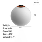 Brown ball light 16W / 4000K