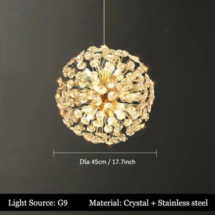 Lustre suspendu LED en cristal design moderne luxe 2024 — LZ7XQ2