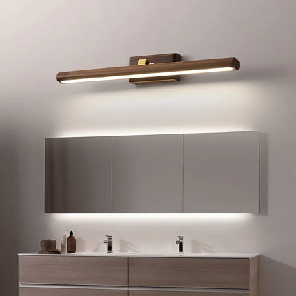 Applique murale LED scandinave en noyer noir pour miroir — LZ7XQ2