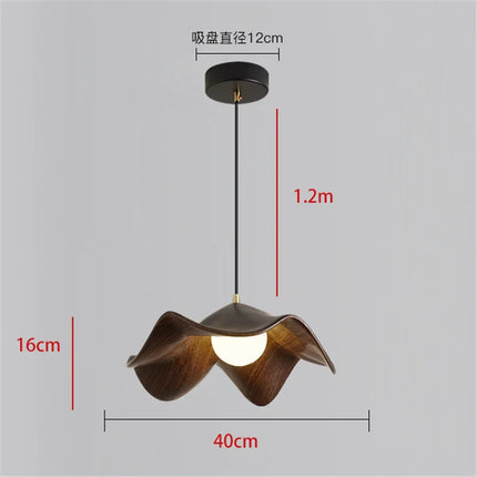 Suspension en fer et bois style cottage nordique pour loft et restaurant — LZ4X9T