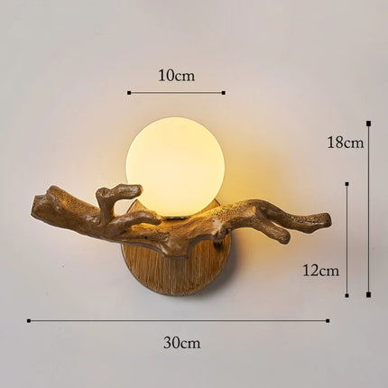 Applique murale LED vintage en résine forme branche d'arbre — LZ4X9P2