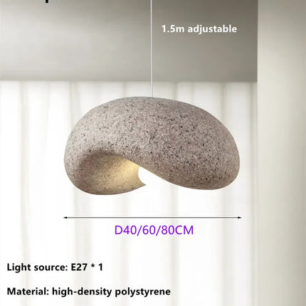 Lustre suspension style japonais Wabi Sabi pour cuisine et salon — LZ4XJ9