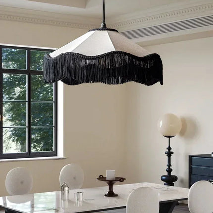 suspension en tissu rétro avec pompons pour décoration intérieure