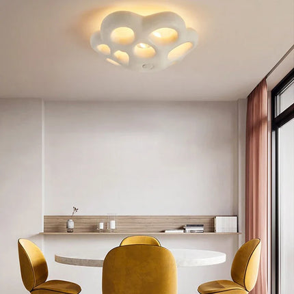 Plafonnier LED moderne style nordique Wabi Sabi avec motif fleur — LZ4X9T2