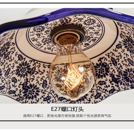 Applique murale en porcelaine bleu et blanc au design moderne — LZ4X9P
