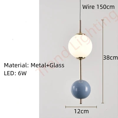 Suspension lumineuse en verre pour décoration intérieure moderne — LZ4X9T