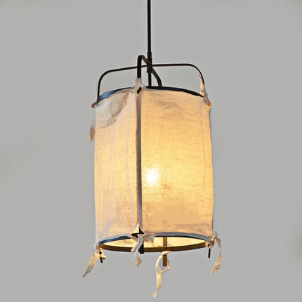 Suspension japonaise en fer et lin pour décoration intérieure — LZ4X9P
