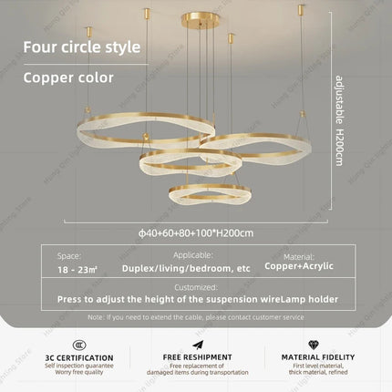 Lustre LED moderne pour décoration intérieure élégante — LZ4X9P2