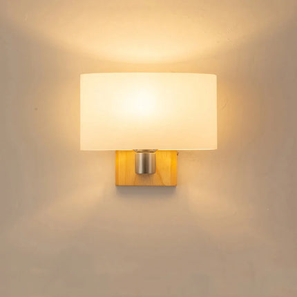 Applique murale LED en bois massif et verre style nordique — LZ4X9T2