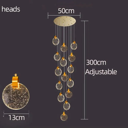 Lustre LED moderne pour escalier et duplex intérieur — LZ4X9P2