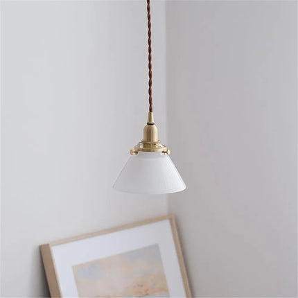 suspension rétro en verre et laiton pour décoration intérieure