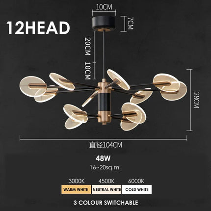 Lustre LED nordique créatif pour décoration intérieure moderne — LZ7QX2