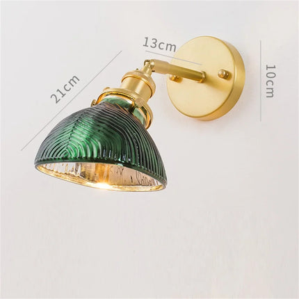 Applique murale nordique en laiton et verre pour décoration intérieure — LZ4G7XQ
