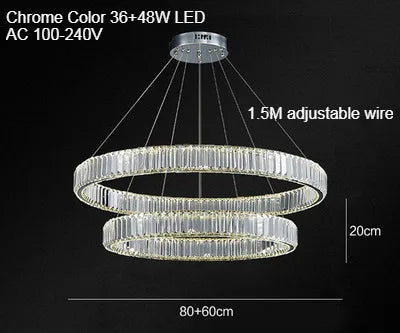Lustre moderne en cristal élégant et raffiné haut de gamme — LZ4P9X