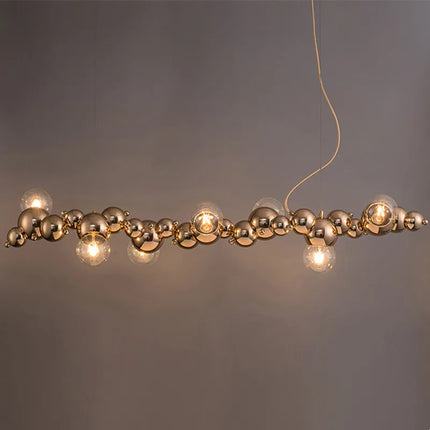 Lustre suspension nordique boule à bulles chromée — LZ4X9P