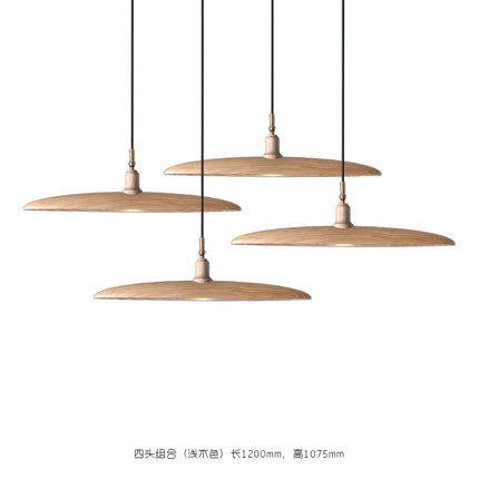 Lustre en bois au style nordique pour éclairage décoratif élégant — LZ4X9T