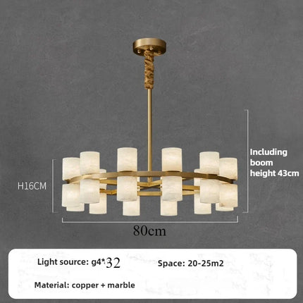 Suspension minimaliste en cuivre et marbre style postmoderne — LZ4X9Q2