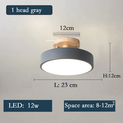 Lustre LED en bois style nordique pour plusieurs pièces — LZ4X9T