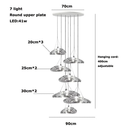 Suspension en verre au style art déco pour éclairage raffiné — LZ4X9P2