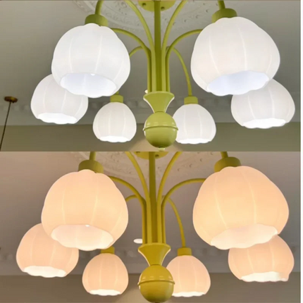 Lustre abat-jour citrouille en verre pour décoration maison 2023 — LZ4X9P