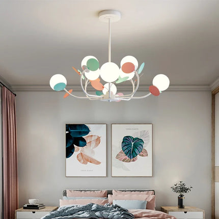 Lustre LED moderne nordique effet étoilé macaron créatif — LZ4X9J