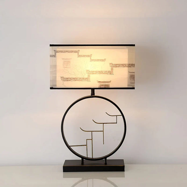 Lampe de chevet rétro au style chinois pour décoration intérieure — LZ4X9T2