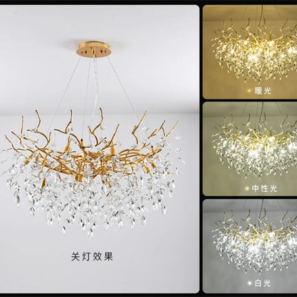 Lustre en verre doré au design luxueux pour intérieur — LZ4X9P2