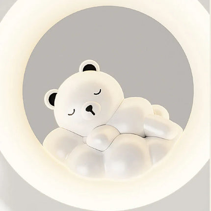 Suspension enfant en résine avec motifs ours et lapin — LZ4F9X2