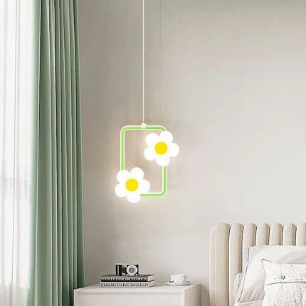 Lustre suspension fleur pour chambre bébé fille — LZ4N8Q7P
