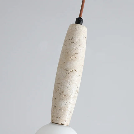 Suspension rétro en pierre naturelle et verre vintage — LZ3XQ9