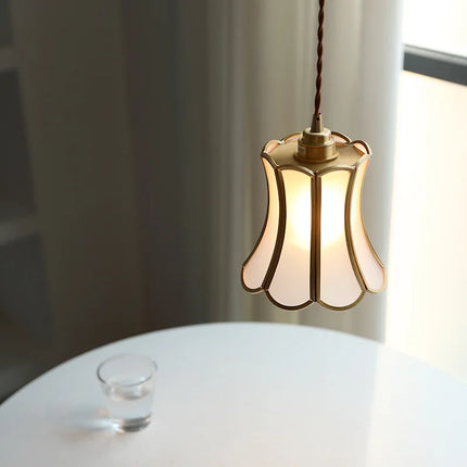 Suspension LED nordique en verre et cuivre moderne — LZ4X9T2