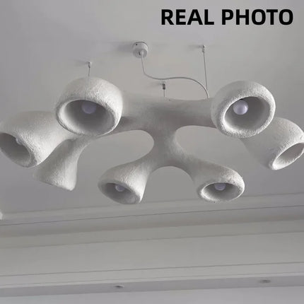 Lustre LED style wabi-sabi japonais pour villa et duplex — LZ4X9P