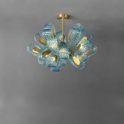 Suspension en verre bleu design pour couloir et chambre — LZ4X9T