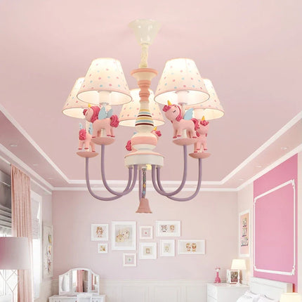 Lustre enfant en tissu et résine au style romantique — LZ4G7X
