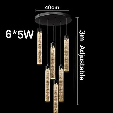 Lustre LED en cristal moderne pour hôtel et bar créatif — LZ4X9P2