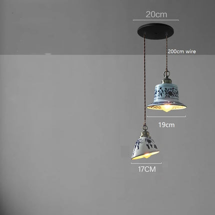 Suspension LED simple en céramique au design moderne — LZ4X9P