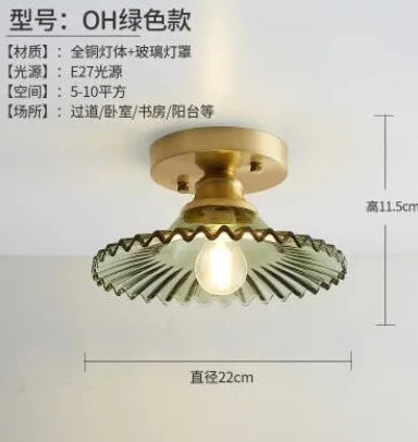Plafonnier LED vintage en verre style nordique pour intérieur moderne — LZ4Q9T1