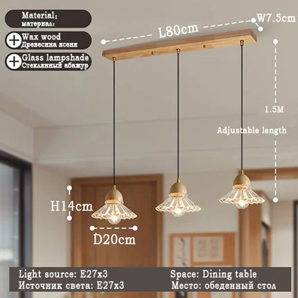 Suspension LED en verre au design nordique décoratif — LZ4P9XQ