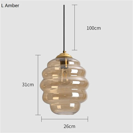 suspension boule de vitrail nordique moderne
