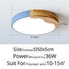 Bleu D50x5cm 36W / Blanc chaud