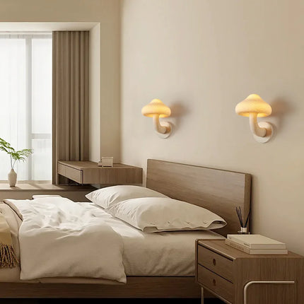 Applique murale champignon crème style nordique intérieur et extérieur — LZ4X9P2Q