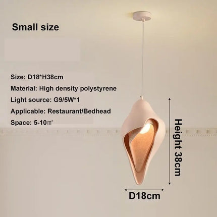 Lustre suspension en conque au design nordique Wabi Sabi — LZ4R7XQ
