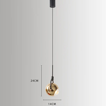 Suspension design boule accrochée LED