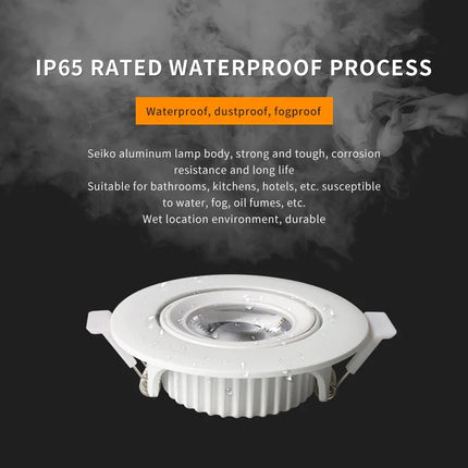 Spot LED encastrable rond pour éclairage de salle de bain — LZ4Q7M2