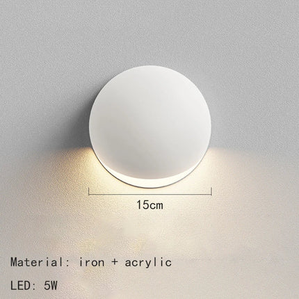 Applique murale moderne en fer avec lumière d’ambiance 3000K — LZ4X9P2