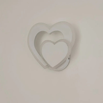 applique murale led design coeur nordique moderne