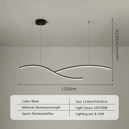 Suspension intérieure moderne en acrylique au design élégant — LZ7XQ2