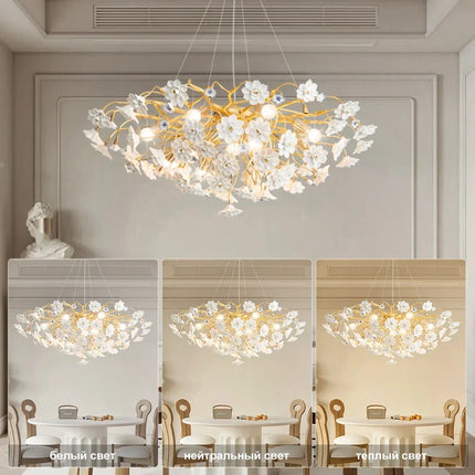 Lustre floral romantique pour décoration intérieure élégante — LZ4X9P2Q